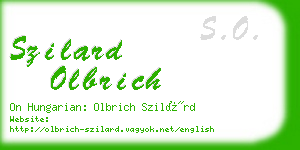 szilard olbrich business card